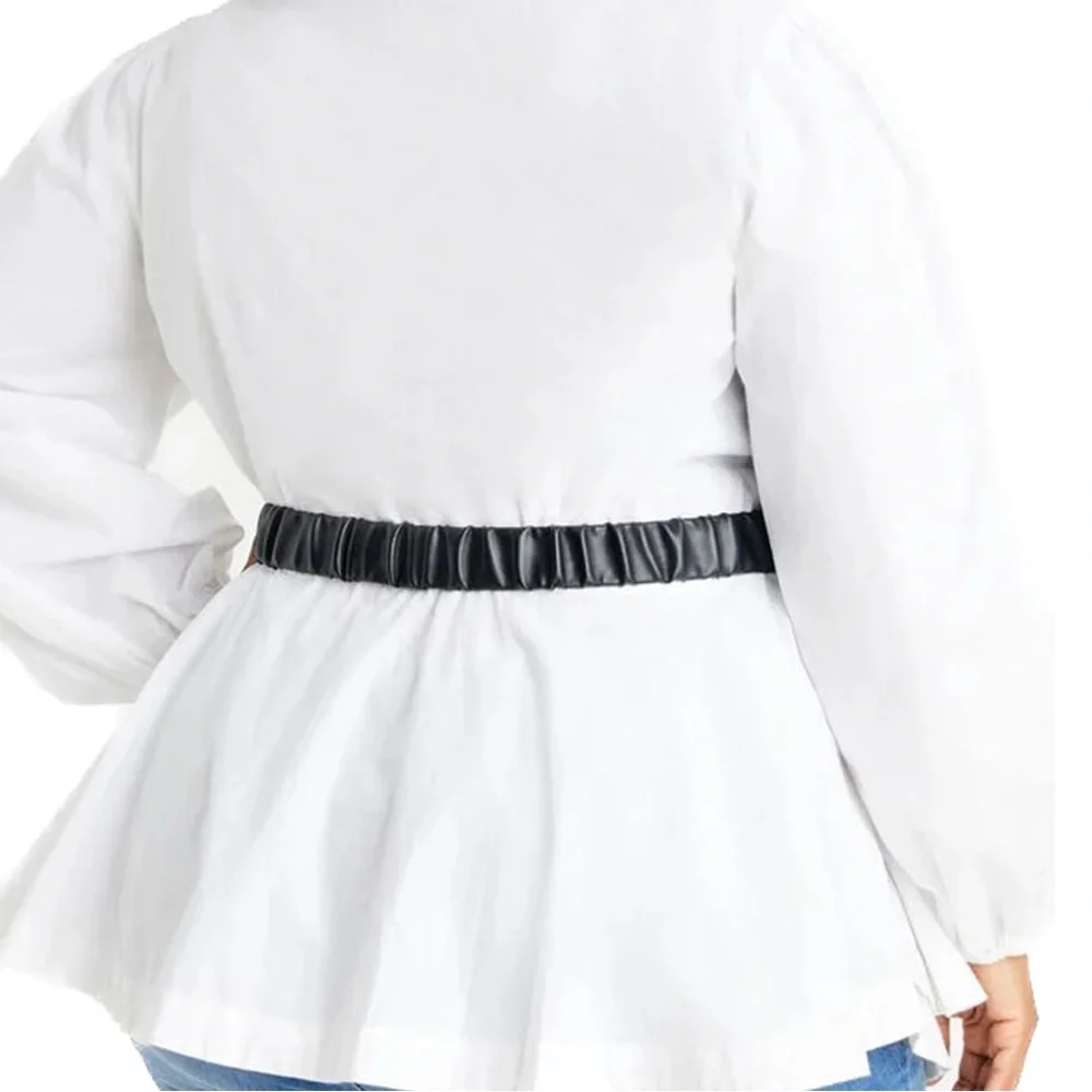 Ashley Stewart Plus Size Crystal Embellished Ruched Belt (6.0) - Picture 3 of 5